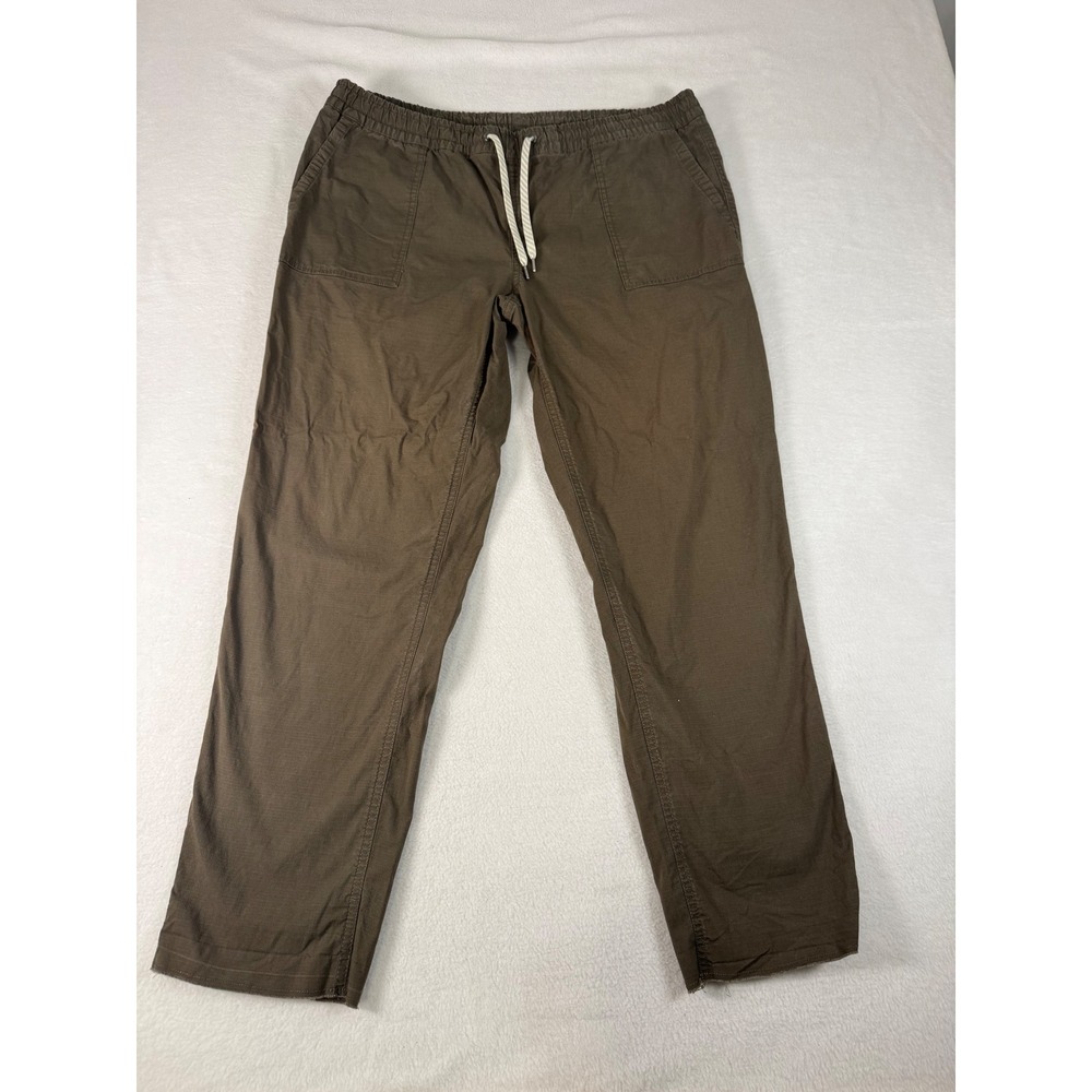 Vuori Ripstop Pant‎ Mens XL Brown Organic Cotton Gorpcore Casual Drawstring
